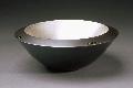 Double-walled Bowl: 4H x 8 Dia; Copper, Silver Electroplate; pierced geometric pattern on rim